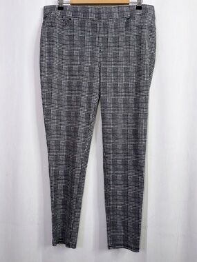 Seven7 Gray Plaid Pull-On Women’s Stretch Legging Pants